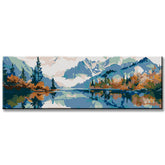 Painting by Numbers Panoramic Mountain Lake in Autumn